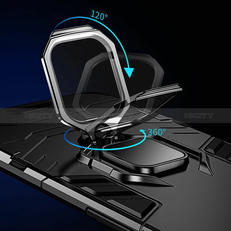 Custodia Silicone e Plastica Opaca Cover con Magnetico Anello Supporto R01 per Xiaomi Mi 13T 5G