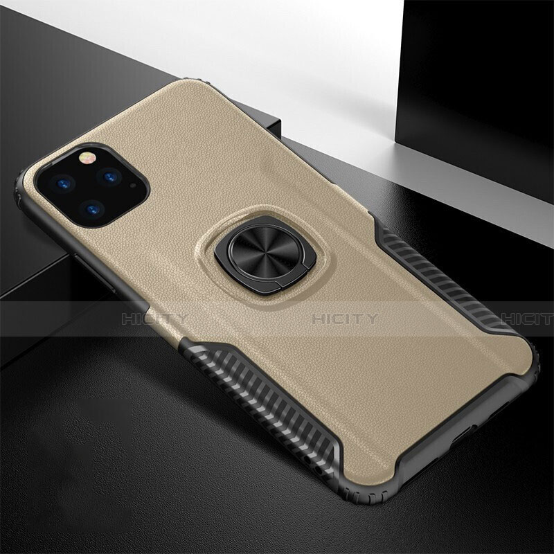 Custodia Silicone e Plastica Opaca Cover con Magnetico Anello Supporto R02 per Apple iPhone 11 Pro