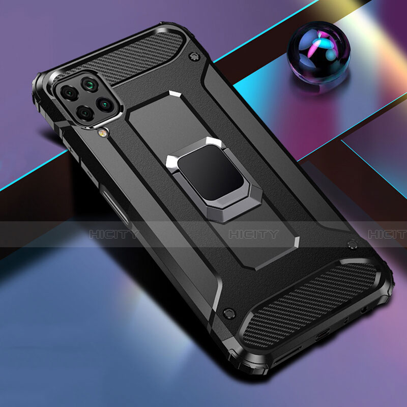 Custodia Silicone e Plastica Opaca Cover con Magnetico Anello Supporto R02 per Huawei Nova 7i