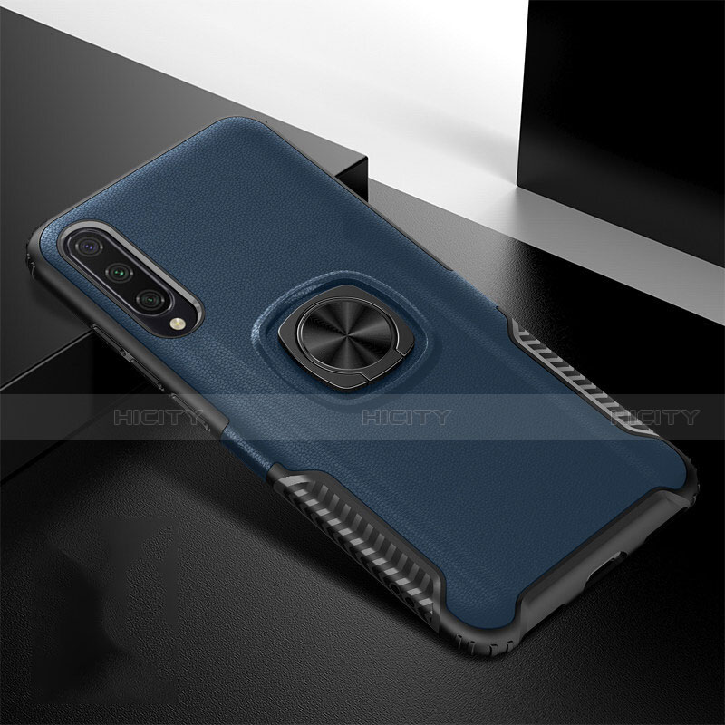 Custodia Silicone e Plastica Opaca Cover con Magnetico Anello Supporto R02 per Xiaomi Mi A3