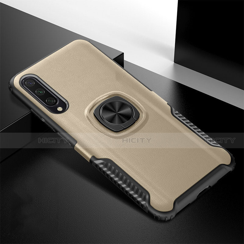 Custodia Silicone e Plastica Opaca Cover con Magnetico Anello Supporto R02 per Xiaomi Mi A3