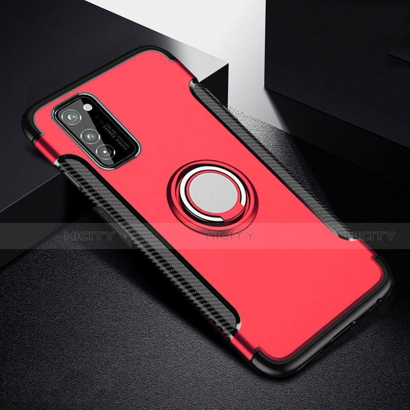 Custodia Silicone e Plastica Opaca Cover con Magnetico Anello Supporto R03 per Huawei Honor View 30 Pro 5G