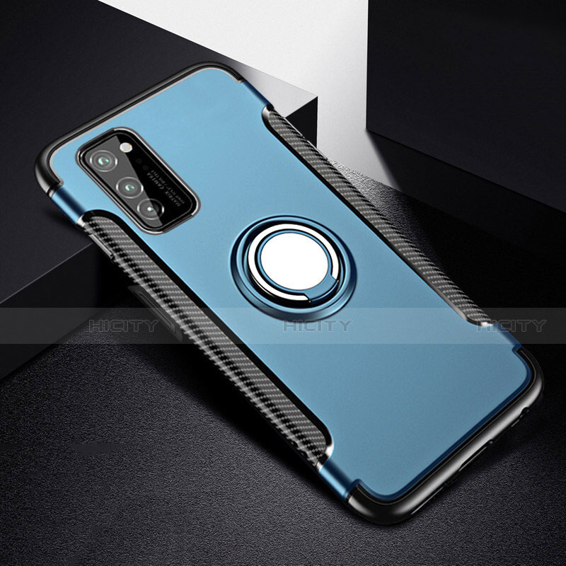 Custodia Silicone e Plastica Opaca Cover con Magnetico Anello Supporto R03 per Huawei Honor View 30 Pro 5G