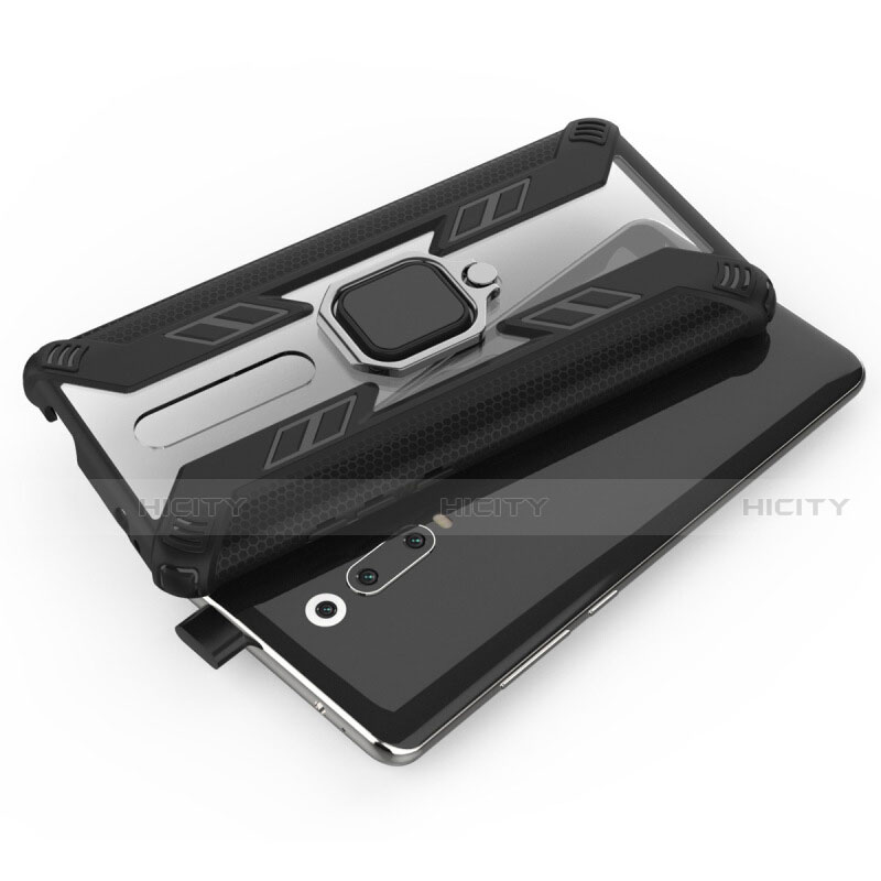 Custodia Silicone e Plastica Opaca Cover con Magnetico Anello Supporto R03 per Xiaomi Redmi K20 Pro