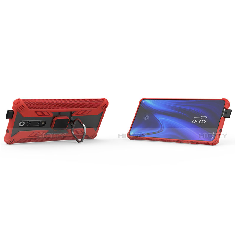 Custodia Silicone e Plastica Opaca Cover con Magnetico Anello Supporto R03 per Xiaomi Redmi K20 Pro