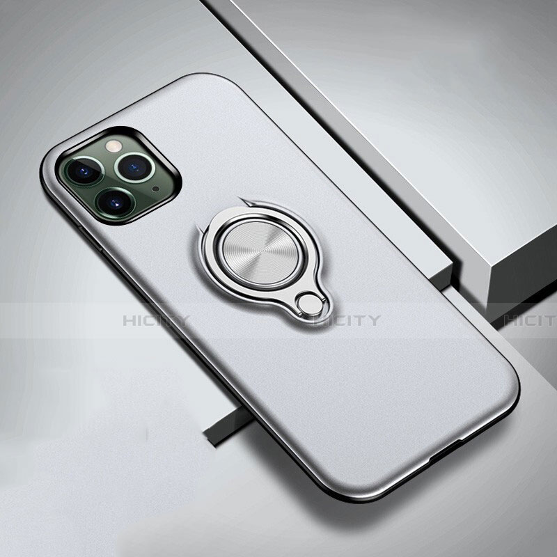 Custodia Silicone e Plastica Opaca Cover con Magnetico Anello Supporto R04 per Apple iPhone 11 Pro