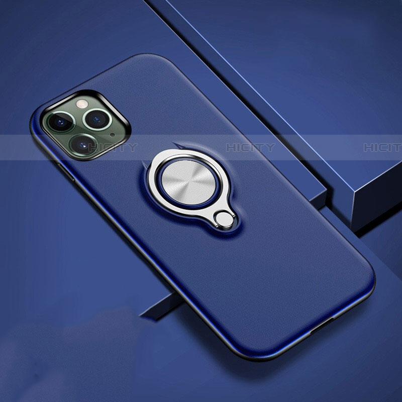 Custodia Silicone e Plastica Opaca Cover con Magnetico Anello Supporto R04 per Apple iPhone 11 Pro Max