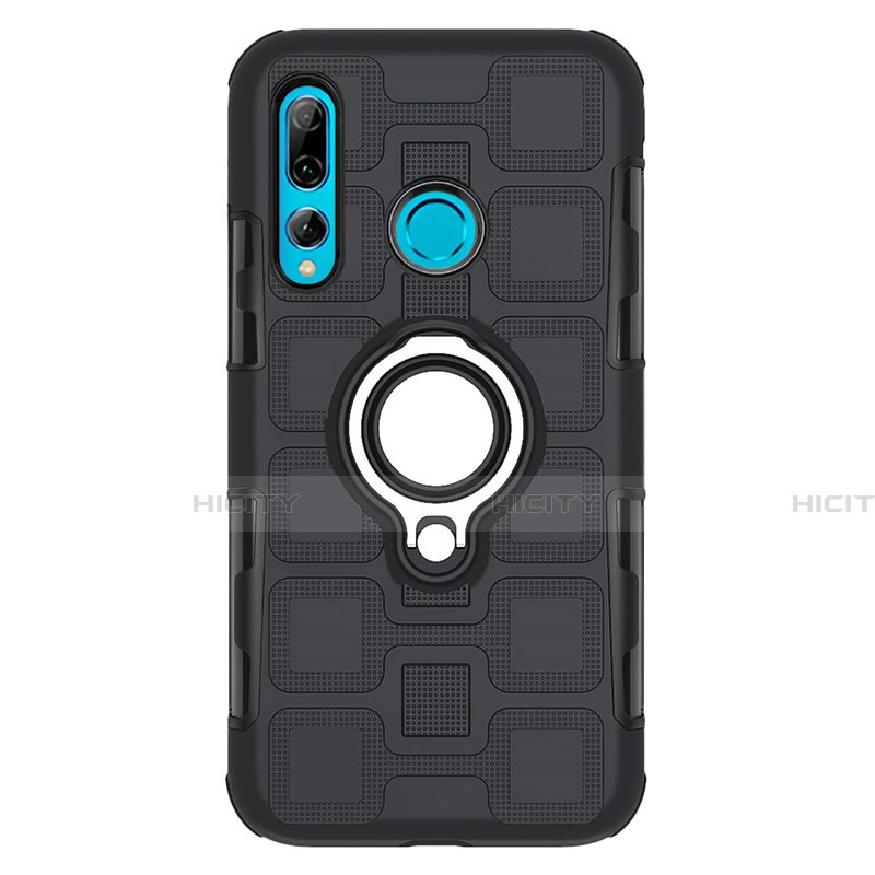 Custodia Silicone e Plastica Opaca Cover con Magnetico Anello Supporto R04 per Huawei Honor 20E