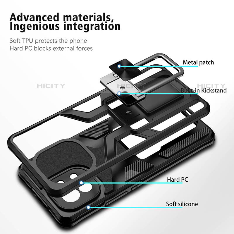 Custodia Silicone e Plastica Opaca Cover con Magnetico Anello Supporto R04 per Xiaomi Mi 11 Lite 4G