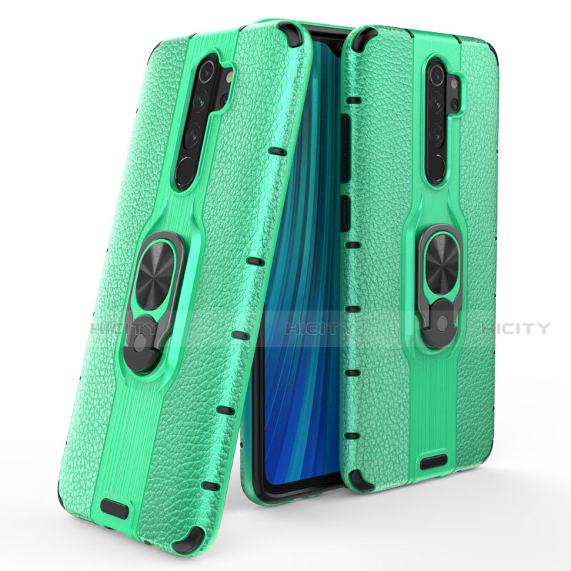 Custodia Silicone e Plastica Opaca Cover con Magnetico Anello Supporto R05 per Xiaomi Redmi Note 8 Pro