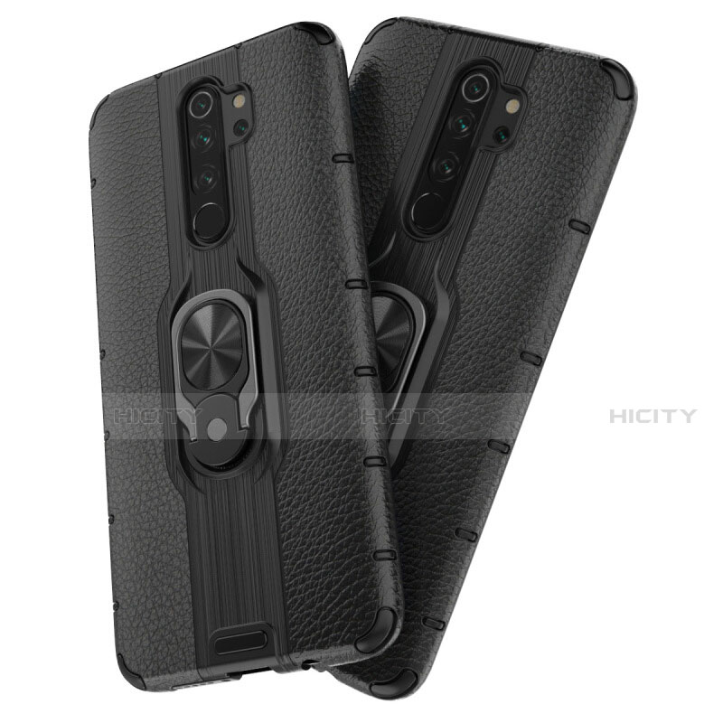 Custodia Silicone e Plastica Opaca Cover con Magnetico Anello Supporto R05 per Xiaomi Redmi Note 8 Pro