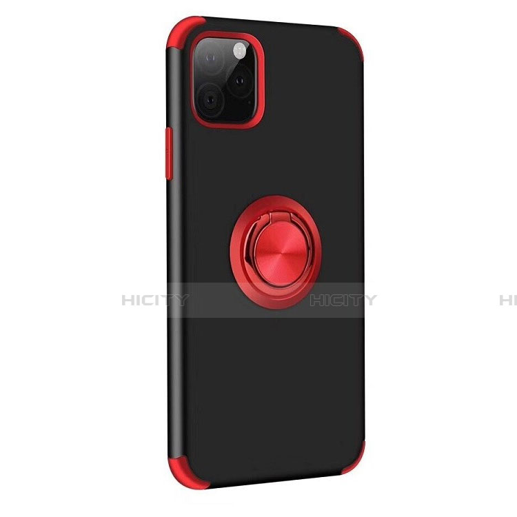 Custodia Silicone e Plastica Opaca Cover con Magnetico Anello Supporto R06 per Apple iPhone 11 Pro