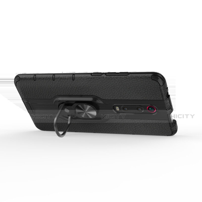 Custodia Silicone e Plastica Opaca Cover con Magnetico Anello Supporto R07 per Xiaomi Mi 9T