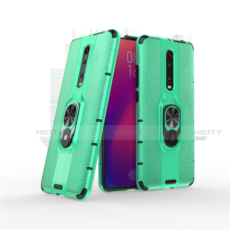 Custodia Silicone e Plastica Opaca Cover con Magnetico Anello Supporto R07 per Xiaomi Redmi K20