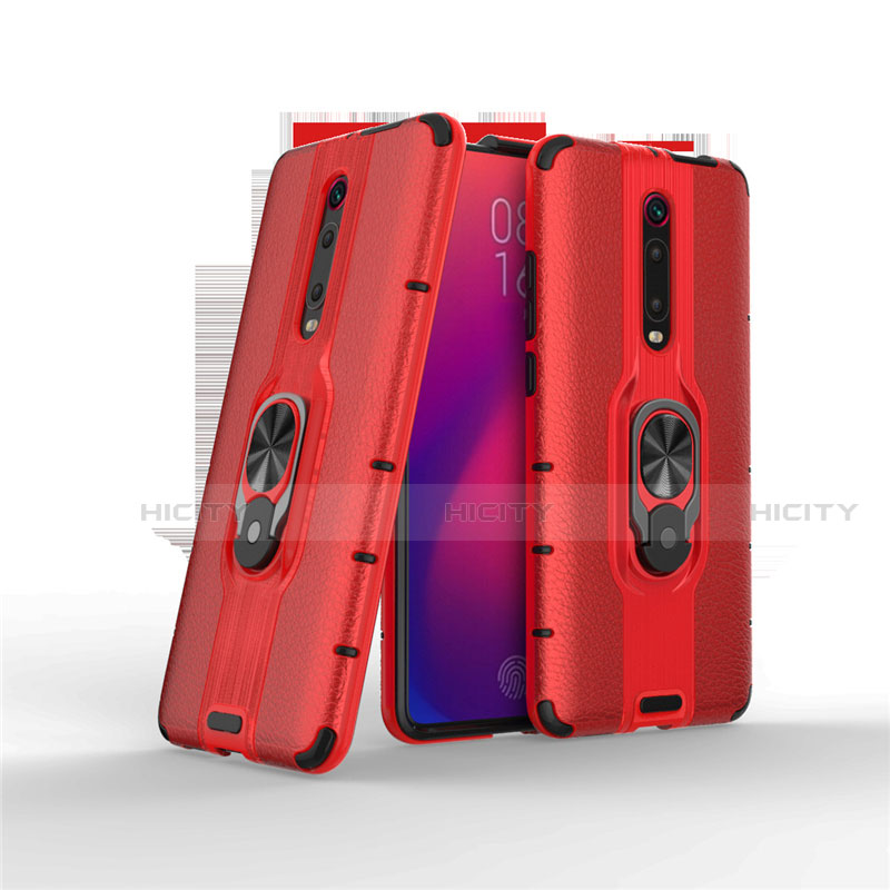 Custodia Silicone e Plastica Opaca Cover con Magnetico Anello Supporto R07 per Xiaomi Redmi K20