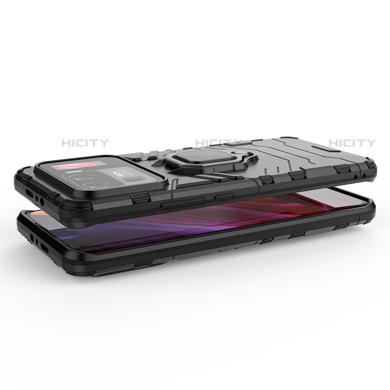 Custodia Silicone e Plastica Opaca Cover con Magnetico Anello Supporto S01 per Xiaomi Mi 11 Ultra 5G