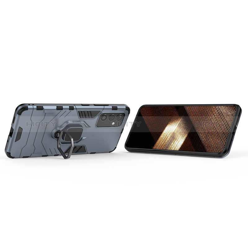 Custodia Silicone e Plastica Opaca Cover con Magnetico Anello Supporto S02 per Samsung Galaxy A15 5G