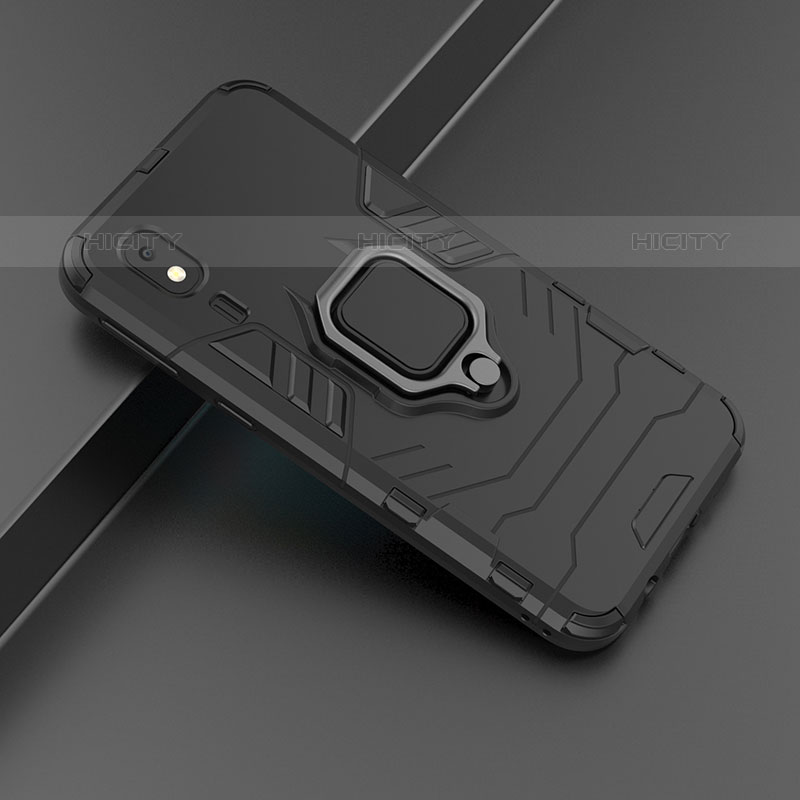 Custodia Silicone e Plastica Opaca Cover con Magnetico Anello Supporto S02 per Samsung Galaxy A2 Core A260F A260G