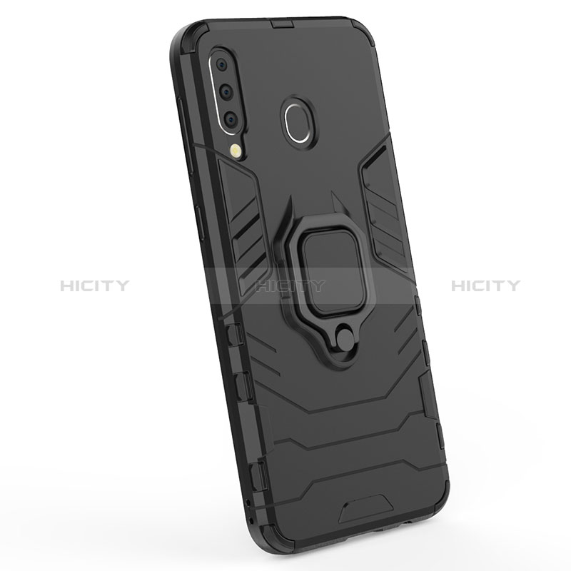 Custodia Silicone e Plastica Opaca Cover con Magnetico Anello Supporto S02 per Samsung Galaxy A40s