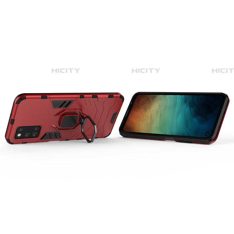 Custodia Silicone e Plastica Opaca Cover con Magnetico Anello Supporto S02 per Samsung Galaxy F52 5G