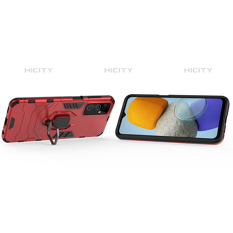 Custodia Silicone e Plastica Opaca Cover con Magnetico Anello Supporto S02 per Samsung Galaxy M23 5G