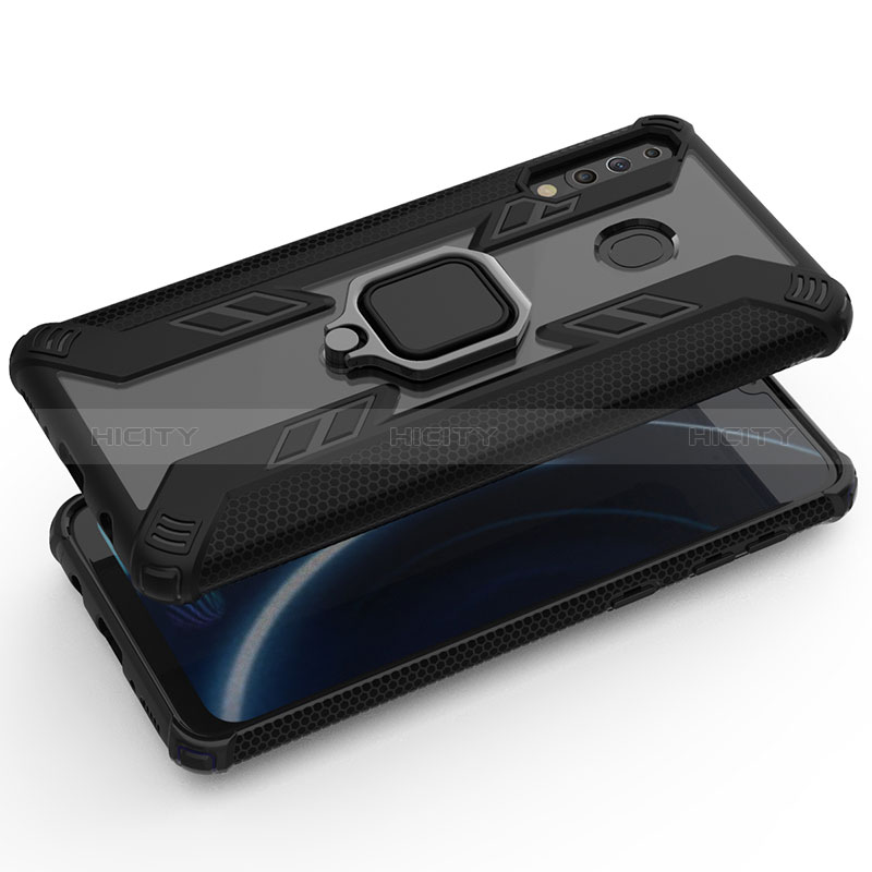 Custodia Silicone e Plastica Opaca Cover con Magnetico Anello Supporto S03 per Samsung Galaxy A40s