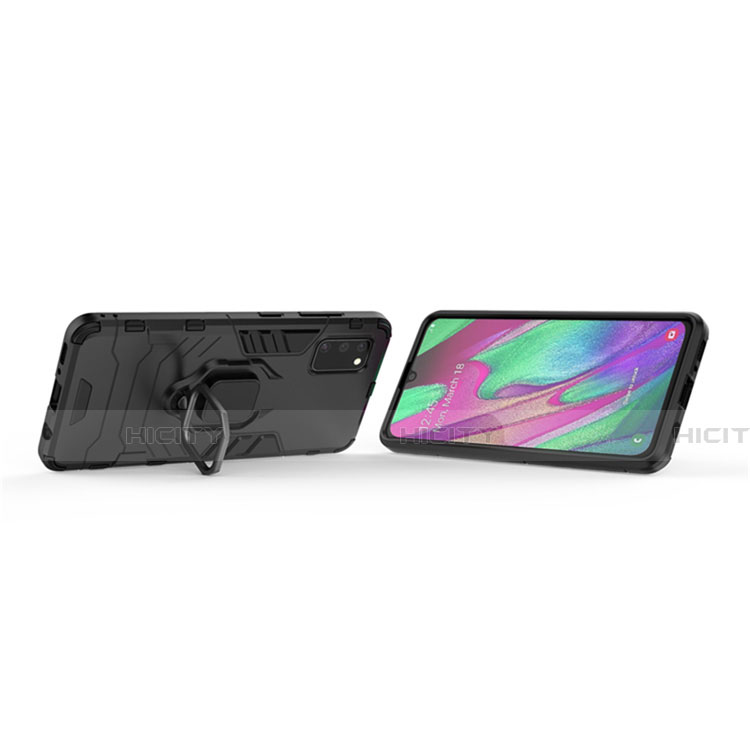 Custodia Silicone e Plastica Opaca Cover con Magnetico Anello Supporto S03 per Samsung Galaxy A41