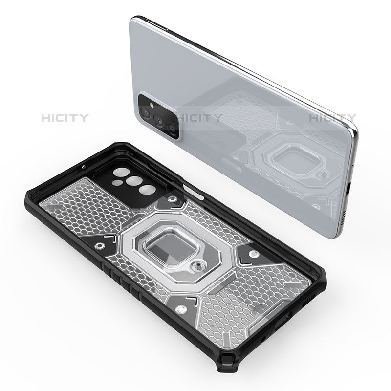 Custodia Silicone e Plastica Opaca Cover con Magnetico Anello Supporto S03 per Samsung Galaxy M52 5G