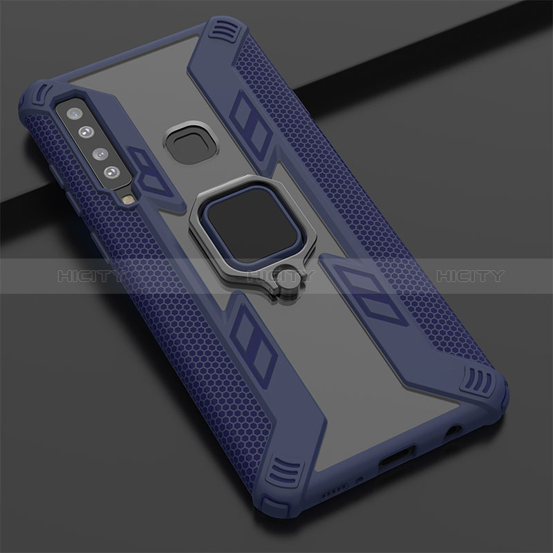 Custodia Silicone e Plastica Opaca Cover con Magnetico Anello Supporto S04 per Samsung Galaxy A9s