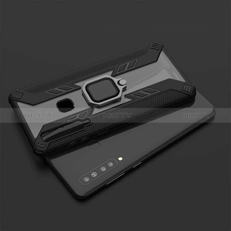Custodia Silicone e Plastica Opaca Cover con Magnetico Anello Supporto S05 per Samsung Galaxy A9s