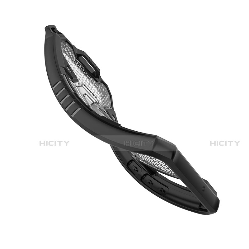 Custodia Silicone e Plastica Opaca Cover con Magnetico Anello Supporto S05 per Samsung Galaxy S21 5G