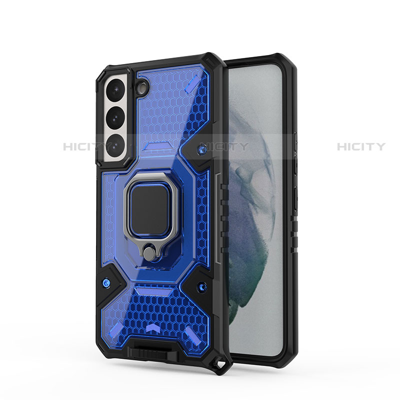Custodia Silicone e Plastica Opaca Cover con Magnetico Anello Supporto S05 per Samsung Galaxy S23 5G
