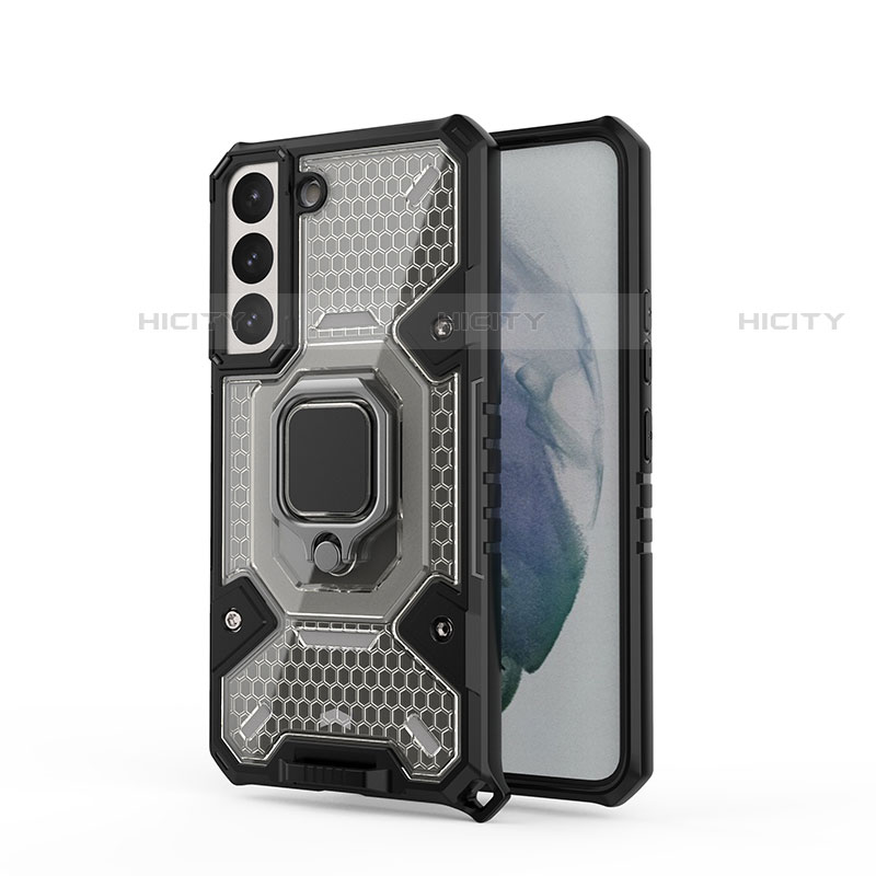 Custodia Silicone e Plastica Opaca Cover con Magnetico Anello Supporto S05 per Samsung Galaxy S23 5G