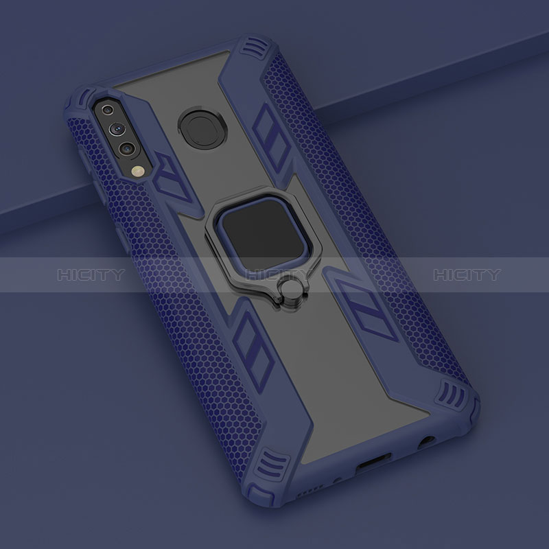 Custodia Silicone e Plastica Opaca Cover con Magnetico Anello Supporto S06 per Samsung Galaxy A40s