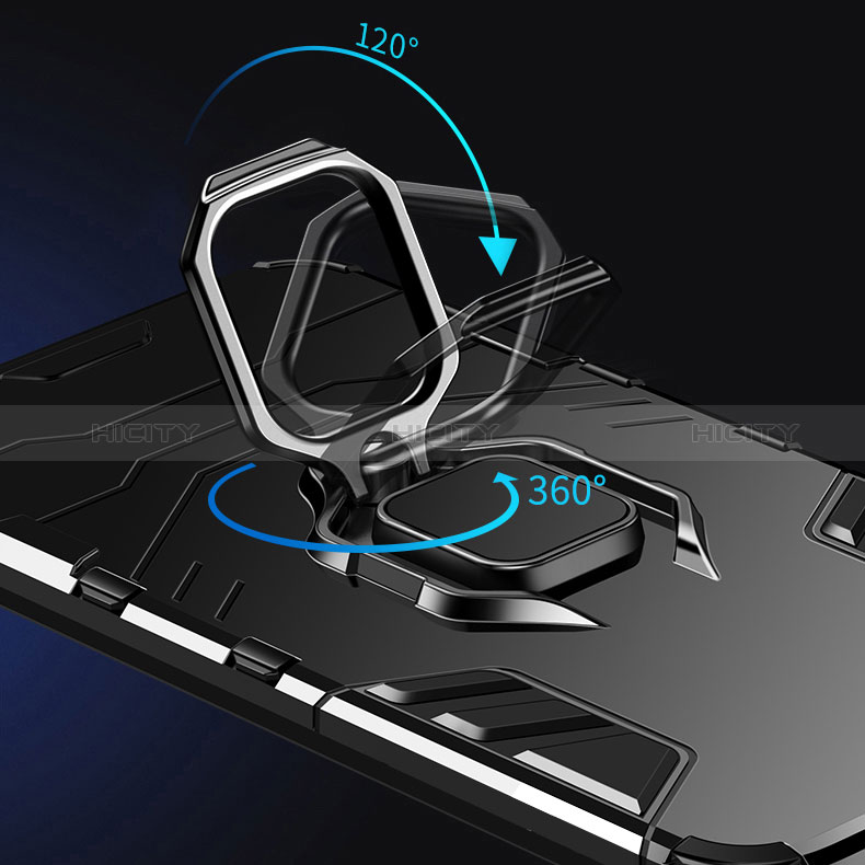 Custodia Silicone e Plastica Opaca Cover con Magnetico Anello Supporto S08 per Samsung Galaxy S24 5G