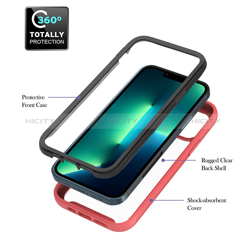 Custodia Silicone e Plastica Opaca Cover con Magnetico Anello Supporto YB1 per Apple iPhone 13 Pro