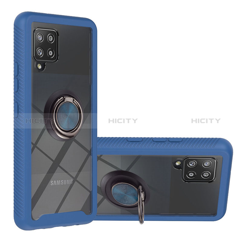Custodia Silicone e Plastica Opaca Cover con Magnetico Anello Supporto YB1 per Samsung Galaxy A42 5G
