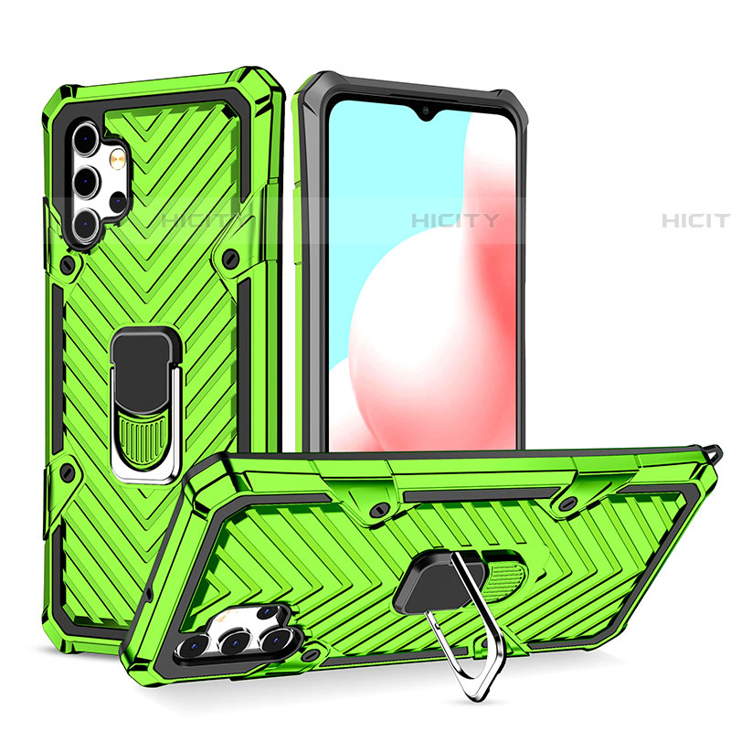 Custodia Silicone e Plastica Opaca Cover con Magnetico Anello Supporto YF1 per Samsung Galaxy A32 5G