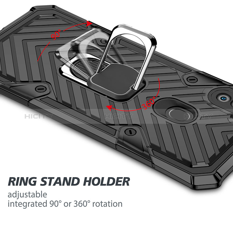 Custodia Silicone e Plastica Opaca Cover con Magnetico Anello Supporto YF1 per Samsung Galaxy M11