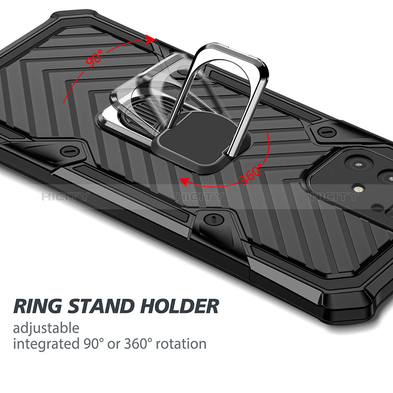 Custodia Silicone e Plastica Opaca Cover con Magnetico Anello Supporto YF1 per Samsung Galaxy M80S