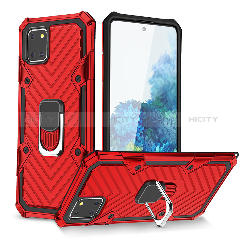 Custodia Silicone e Plastica Opaca Cover con Magnetico Anello Supporto YF1 per Samsung Galaxy Note 10 Lite