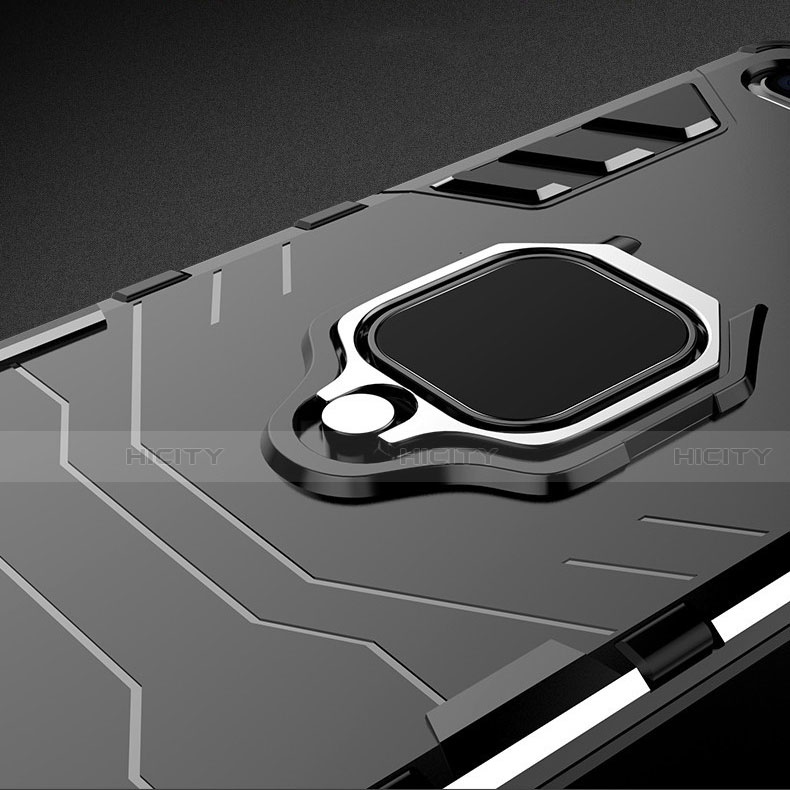 Custodia Silicone e Plastica Opaca Cover con Magnetico Anello Supporto Z01 per Xiaomi Redmi 7