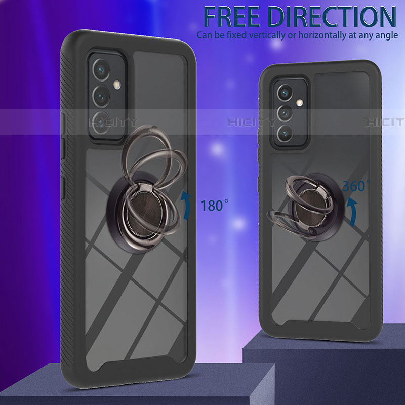 Custodia Silicone e Plastica Opaca Cover con Magnetico Anello Supporto ZJ1 per Samsung Galaxy A05s