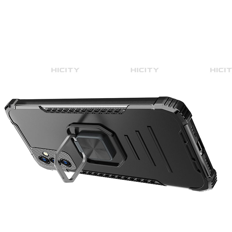 Custodia Silicone e Plastica Opaca Cover con Magnetico Anello Supporto ZJ1 per Samsung Galaxy F42 5G