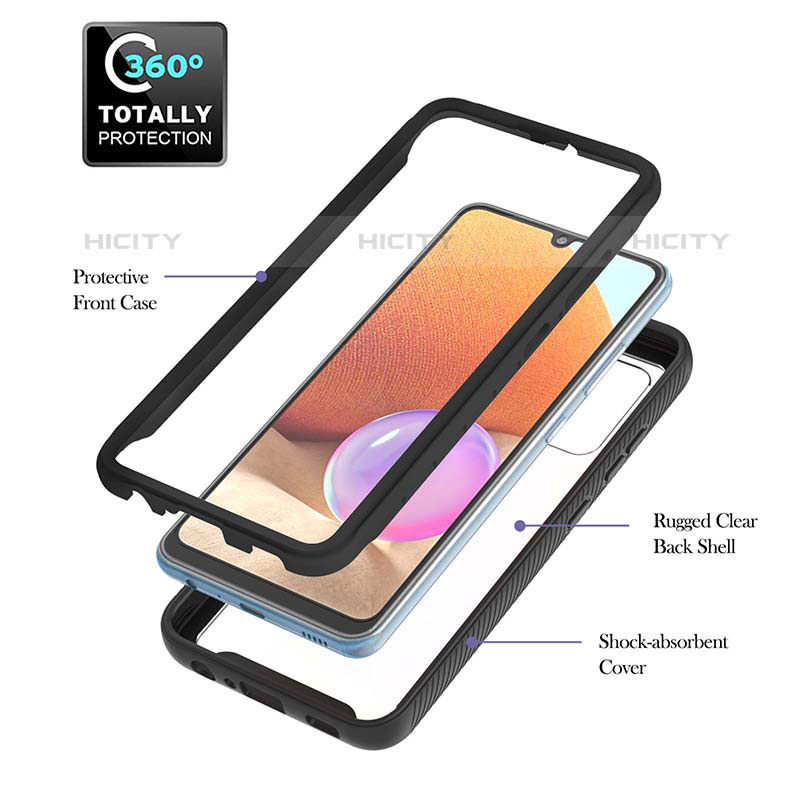 Custodia Silicone e Plastica Opaca Cover con Magnetico Anello Supporto ZJ1 per Samsung Galaxy M32 5G