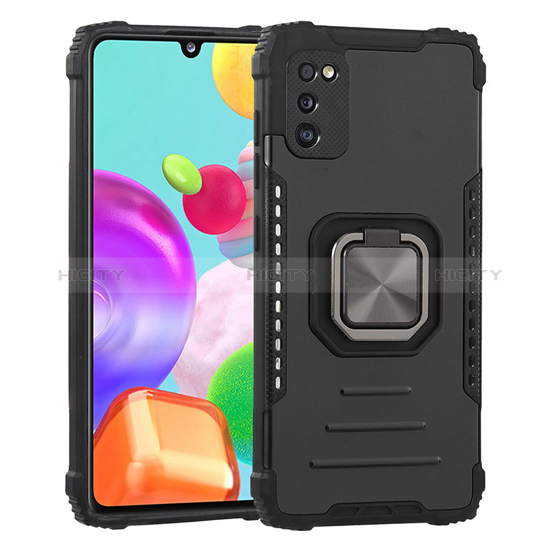 Custodia Silicone e Plastica Opaca Cover con Magnetico Anello Supporto ZJ2 per Samsung Galaxy A41