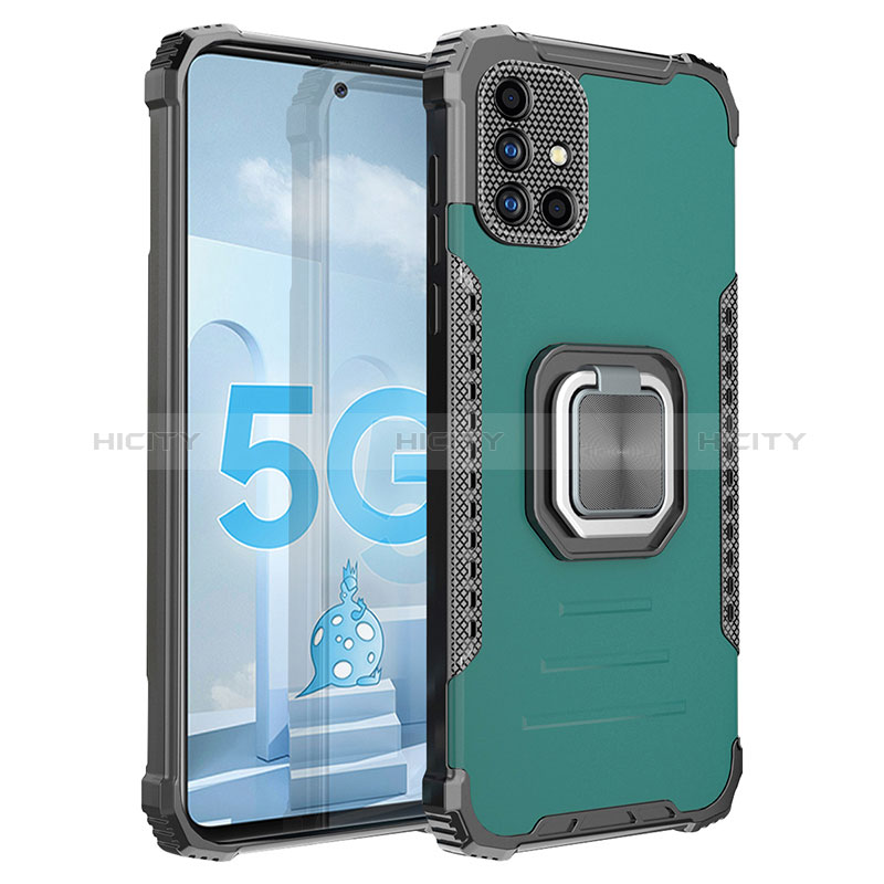 Custodia Silicone e Plastica Opaca Cover con Magnetico Anello Supporto ZJ2 per Samsung Galaxy A51 4G