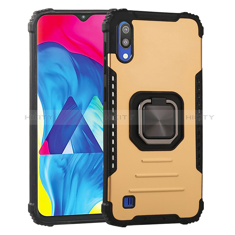 Custodia Silicone e Plastica Opaca Cover con Magnetico Anello Supporto ZJ2 per Samsung Galaxy M10