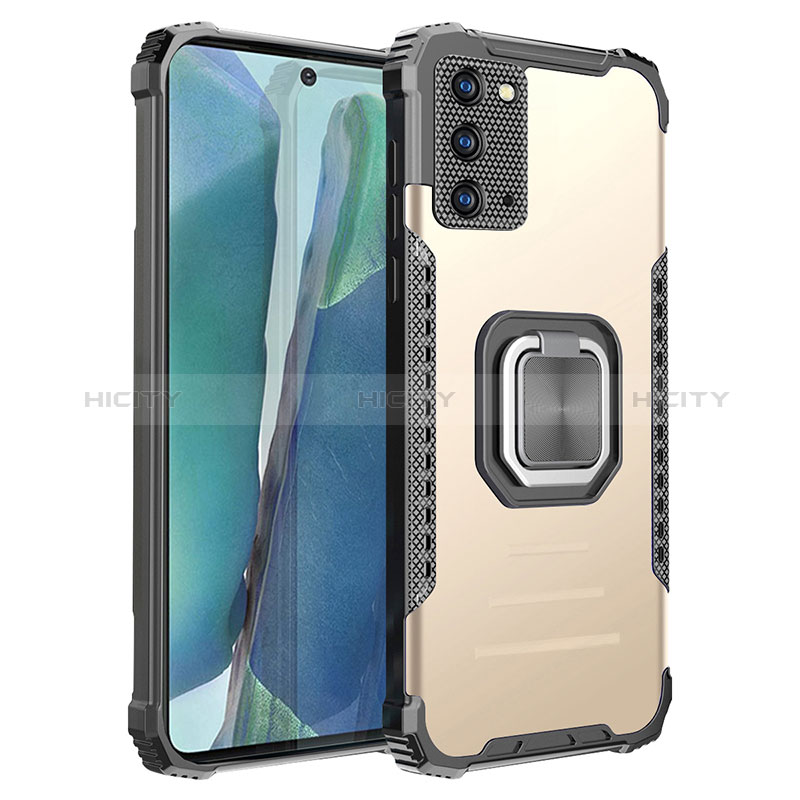Custodia Silicone e Plastica Opaca Cover con Magnetico Anello Supporto ZJ2 per Samsung Galaxy Note 20 5G