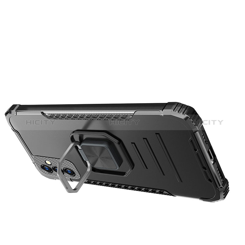 Custodia Silicone e Plastica Opaca Cover con Magnetico Anello Supporto ZJ2 per Samsung Galaxy Quantum2 5G
